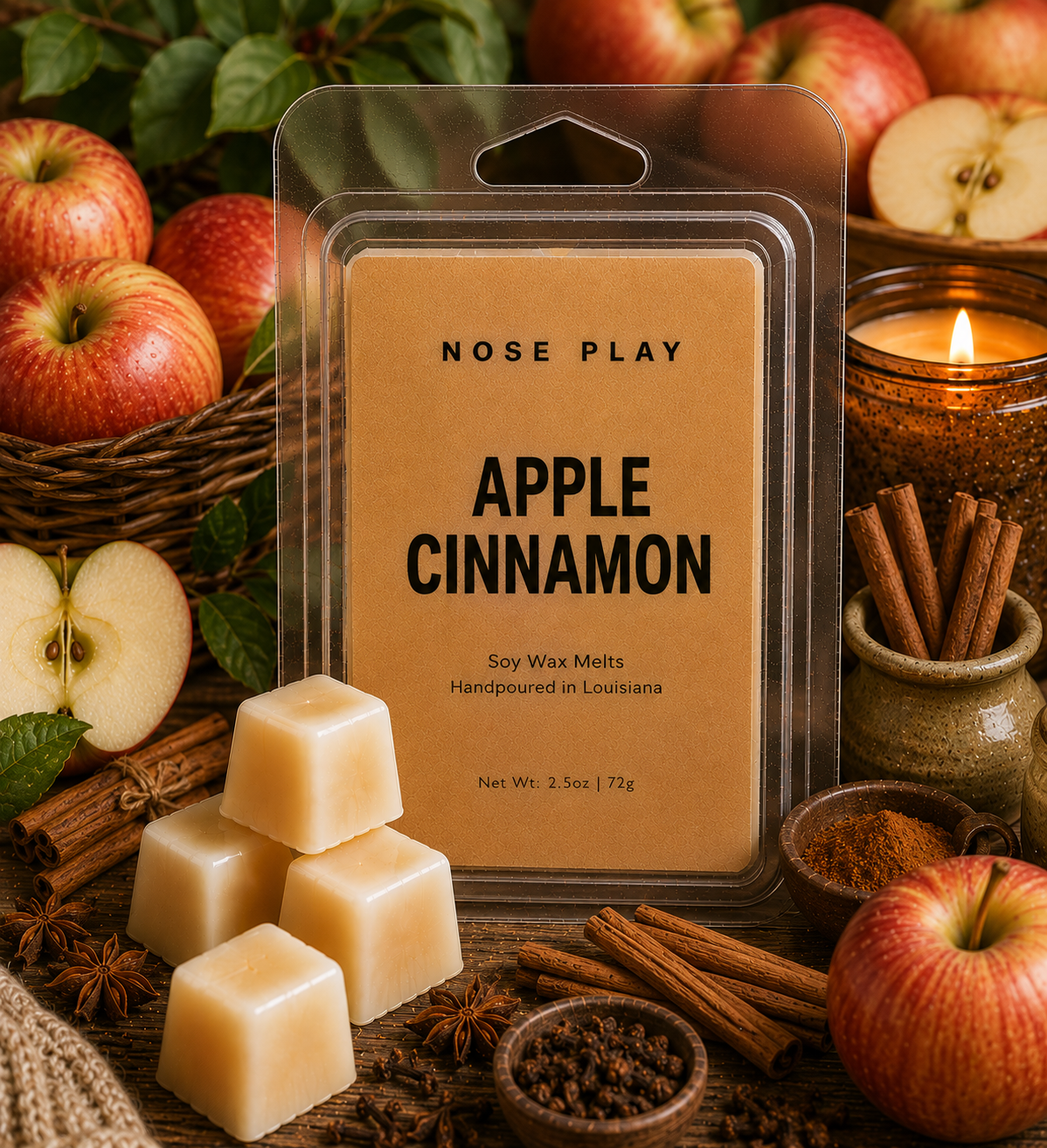 APPLE CINNAMON SOY WAX MELTS