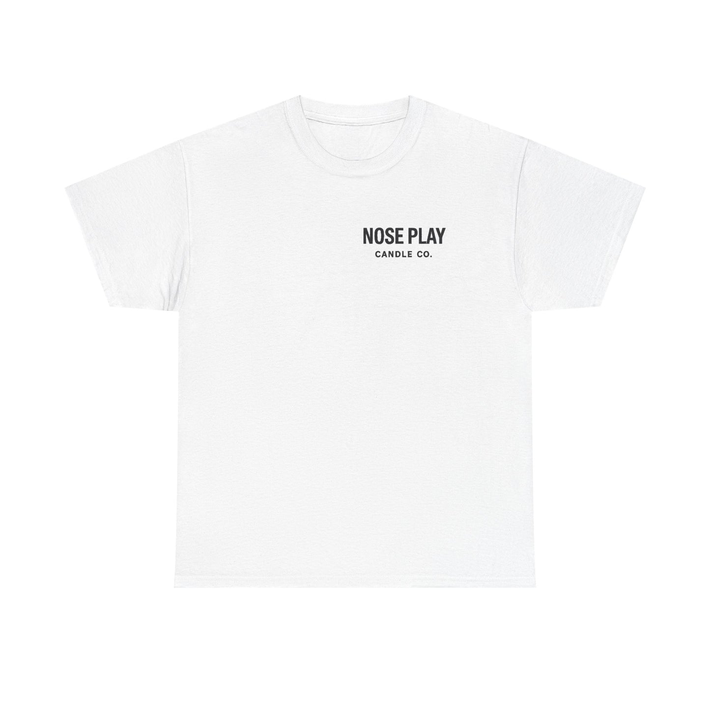 NOSE PLAY Candle CO Tee — “Where Every Scent Tells a Story” Graphic T-Shirt
