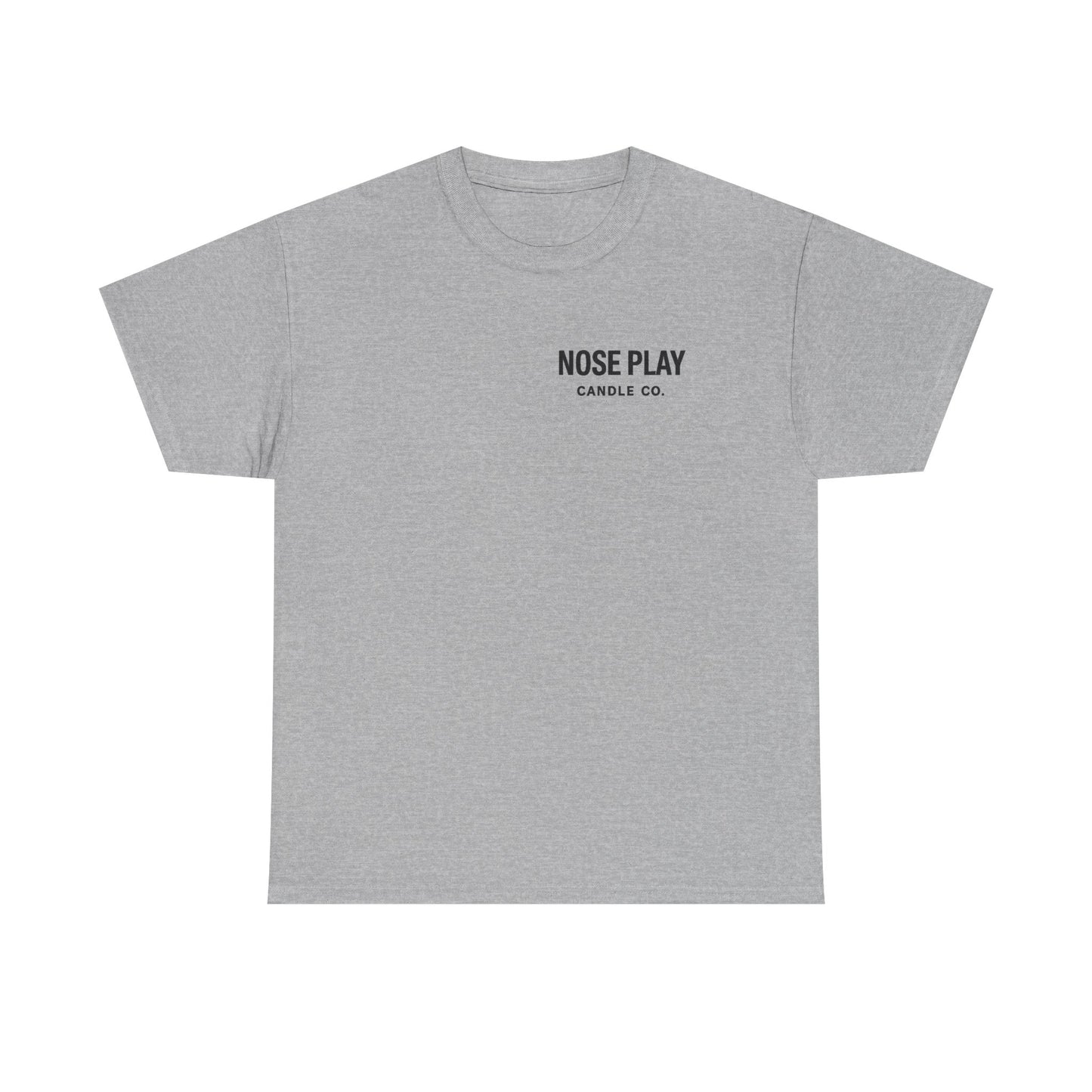 NOSE PLAY Candle CO Tee — “Where Every Scent Tells a Story” Graphic T-Shirt