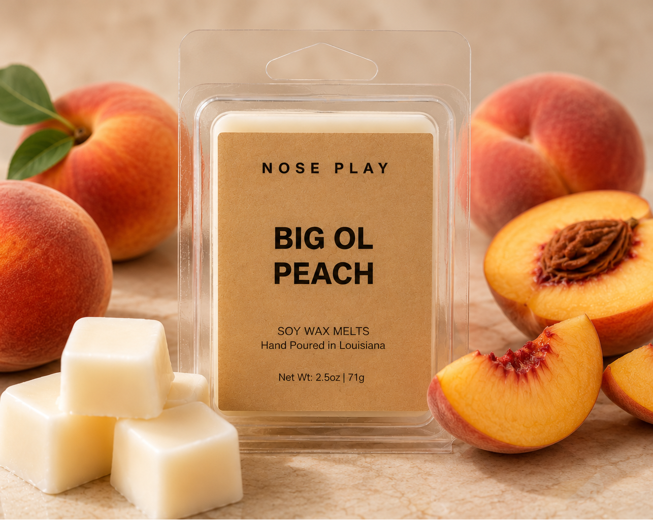 BIG OL PEACH WAX MELTS