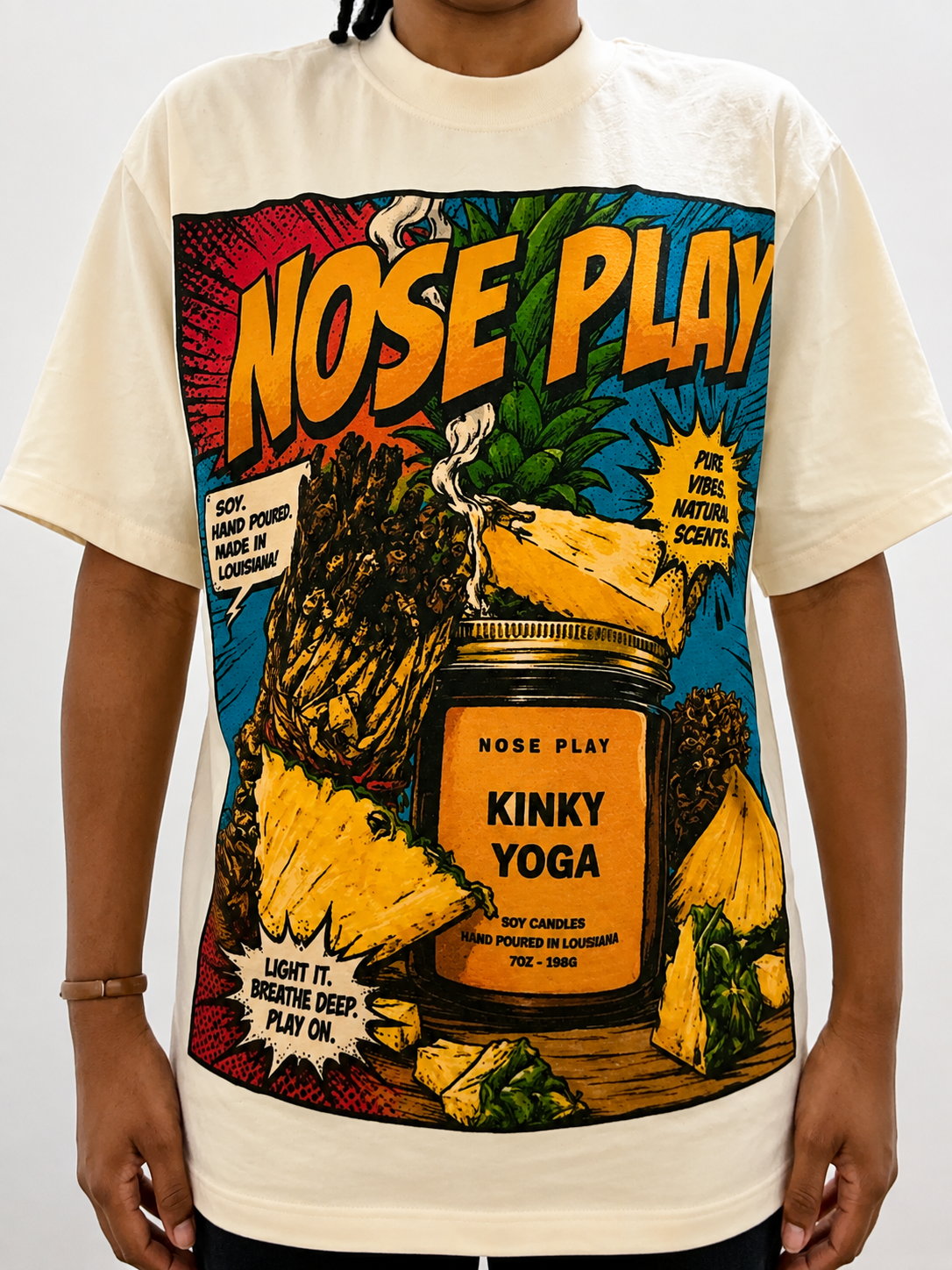 Nose Play Kinky Yoga Graphic Tee | Oversized Unisex T-Shirt