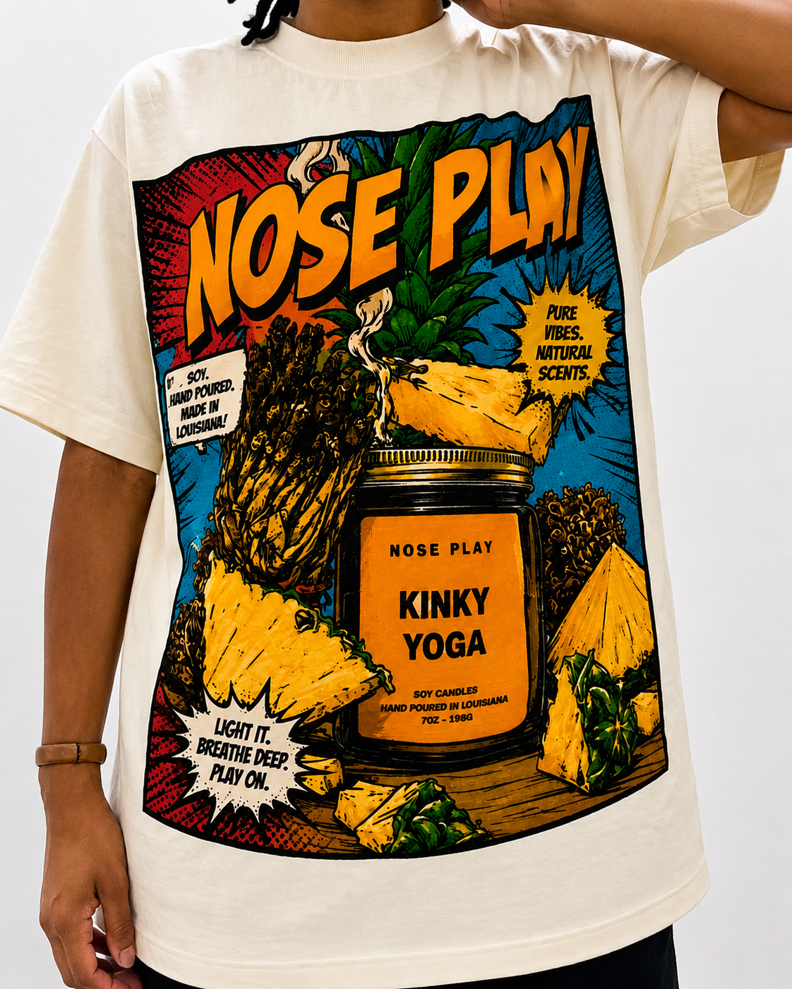 Nose Play Kinky Yoga Graphic Tee | Oversized Unisex T-Shirt