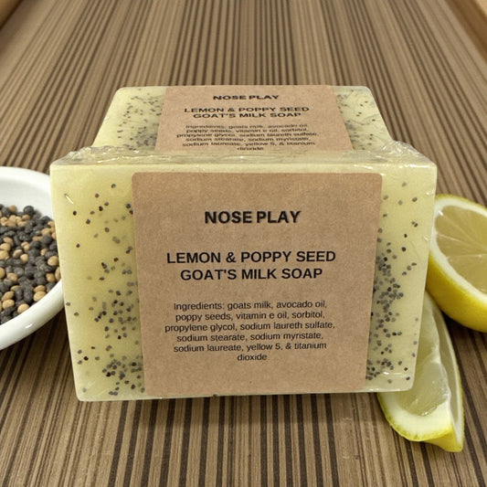 LEMON & POPPY SEED GOAT'S MILK BAR SOAP