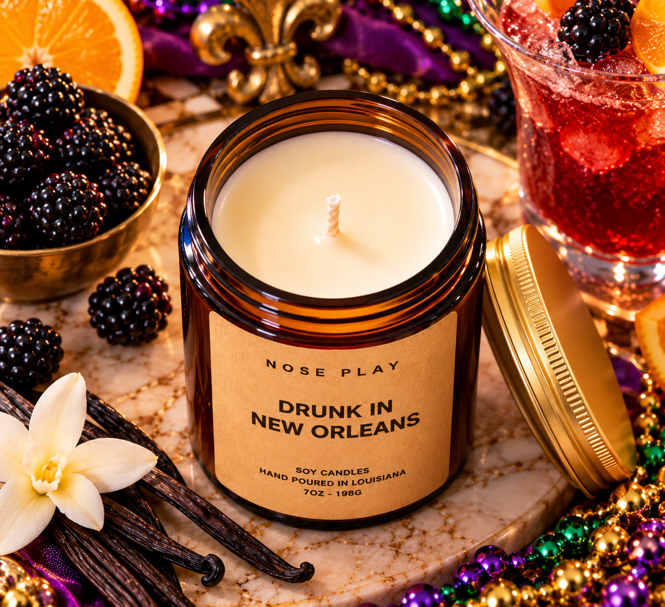 DRUNK IN NEW ORLEANS CANDLE | Blackberry + Bourbon + Vanilla