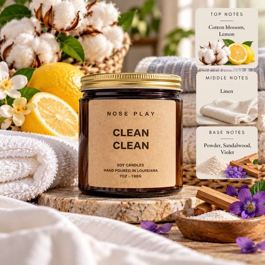 CLEAN CLEAN CANDLE | Cotton + Linen + Lemon