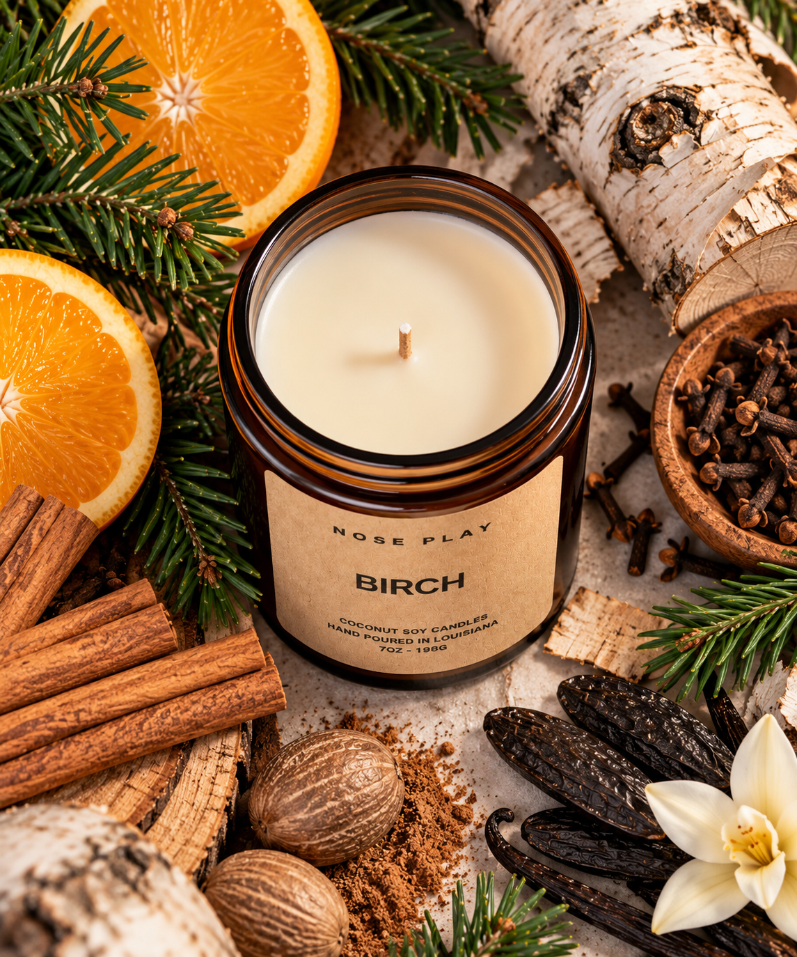 BIRCH CANDLE | Birch + Fir Needle + Cedarwood