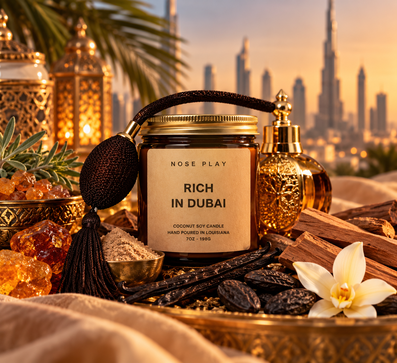 RICH IN DUBAI CANDLE | Amber + Sandalwood + Vanilla