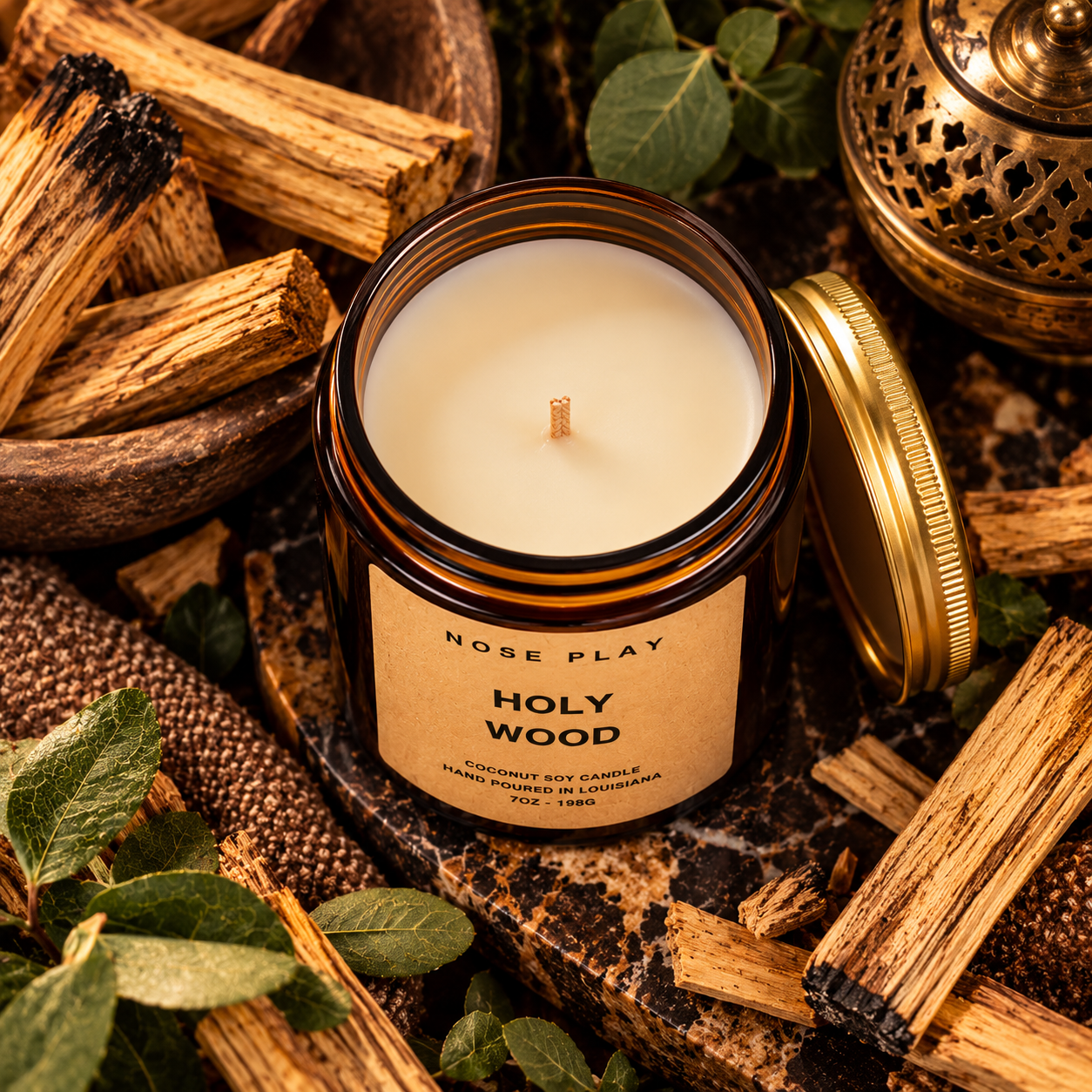 HOLY WOOD CANDLE | Patchouli + Cedarwood + Sandalwood