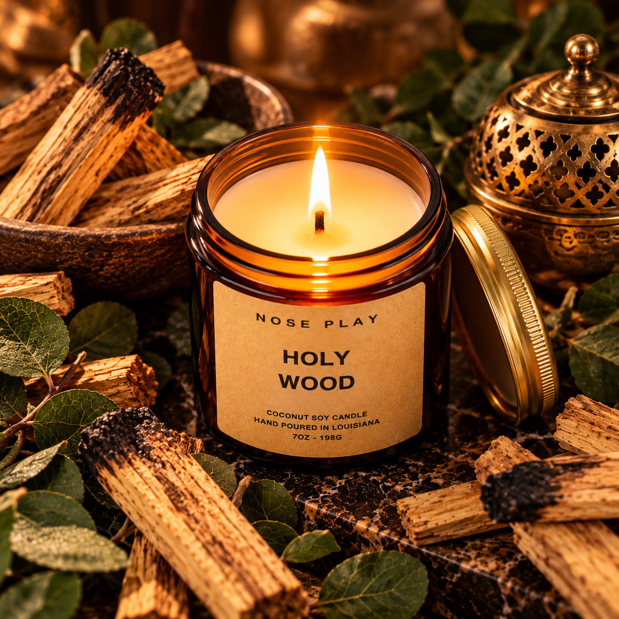 HOLY WOOD CANDLE | Patchouli + Cedarwood + Sandalwood