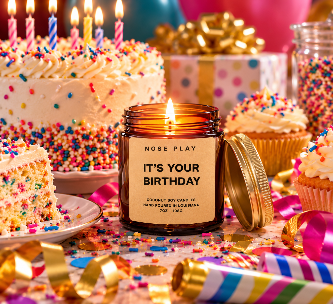 IT'S YOUR BIRTHDAY CANDLE | Sweet + Vanilla Cake + Frosting