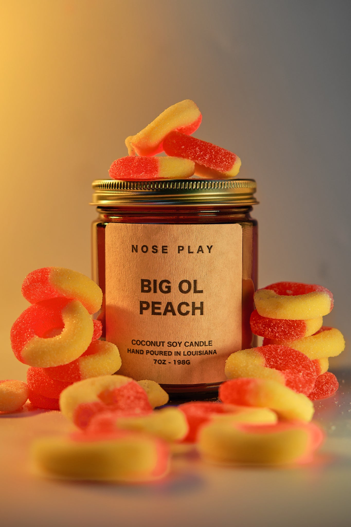 BIG OL' PEACH | Peach+Green | Coconut Soy Candle