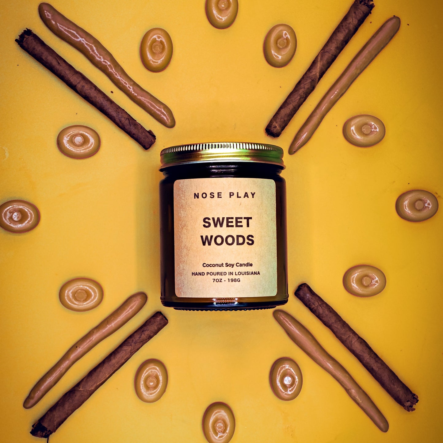 SWEET WOODS | Tobacco+Caramel |  Coconut Soy Candle